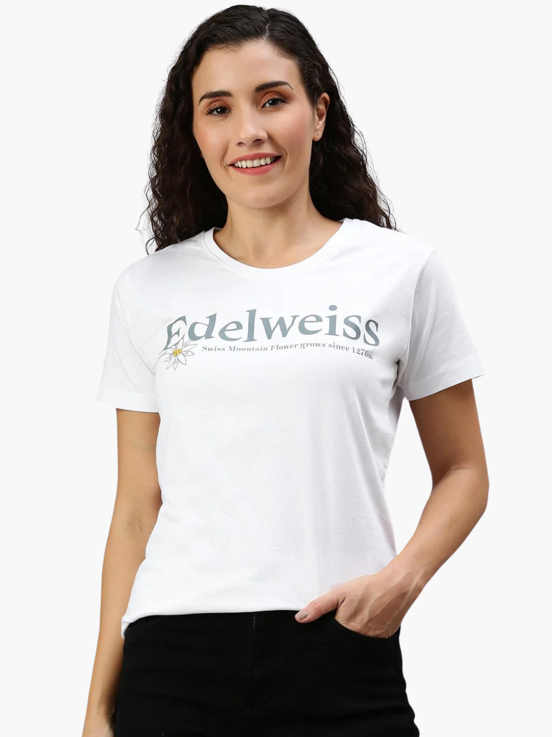 Store Ladies Helvetica V-neck T-shirt - Soft and stylish