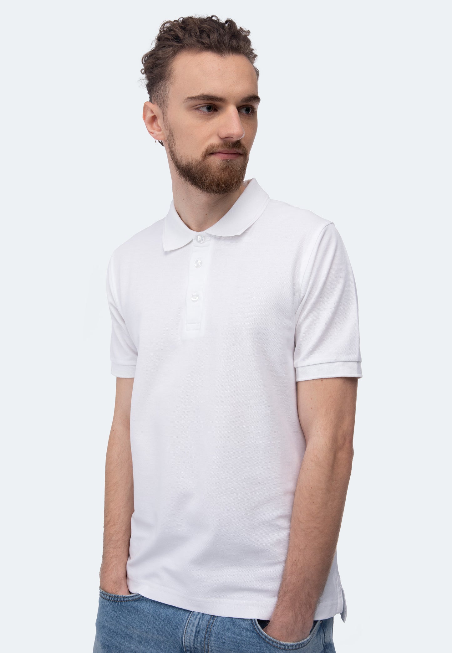 Switcher men's polo john color/1 blanc