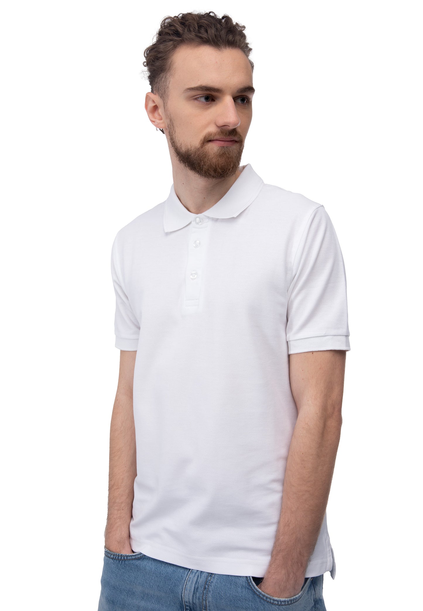 Switcher men's polo john color/1 blanc