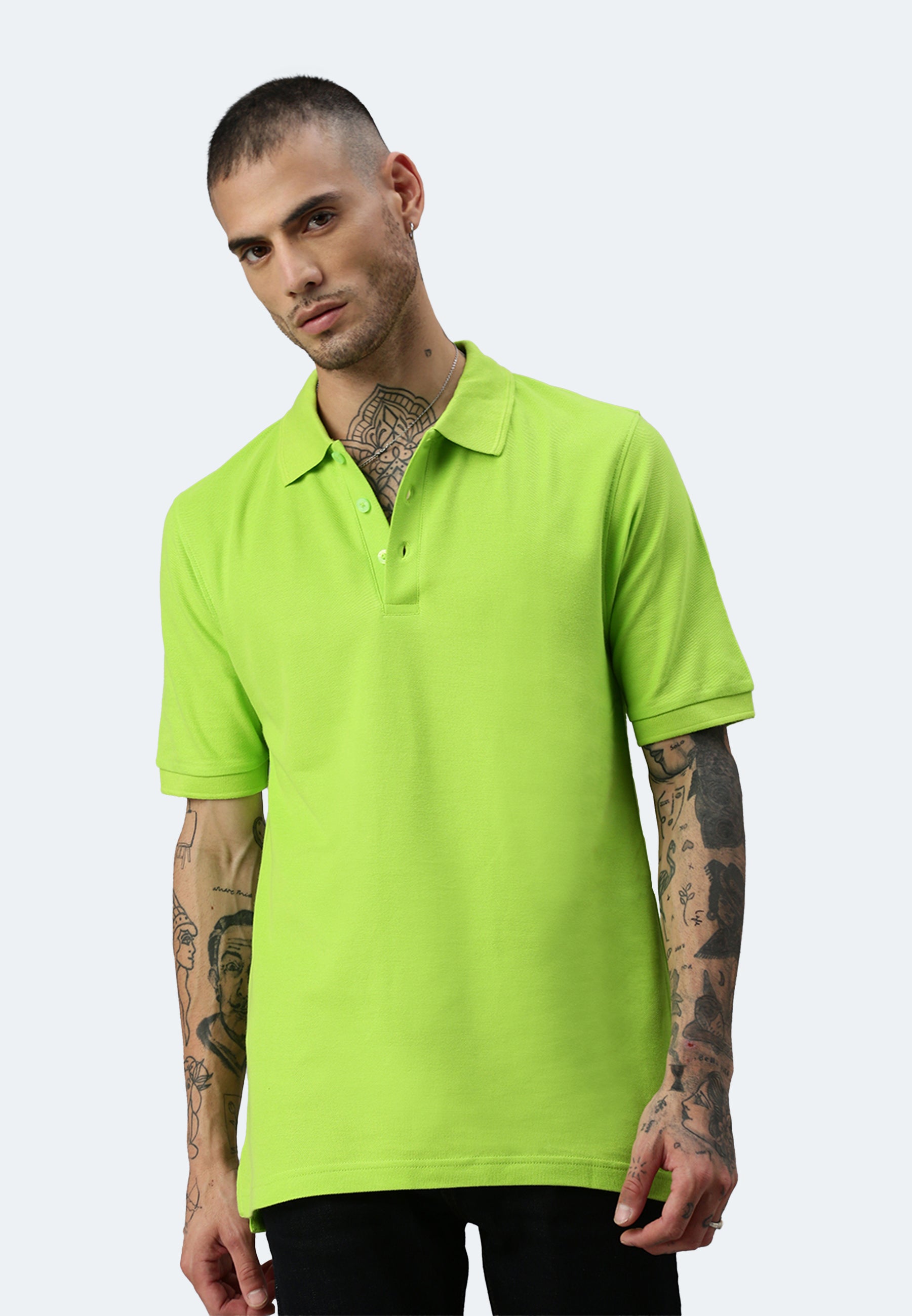 Switcher men's polo john color/lime