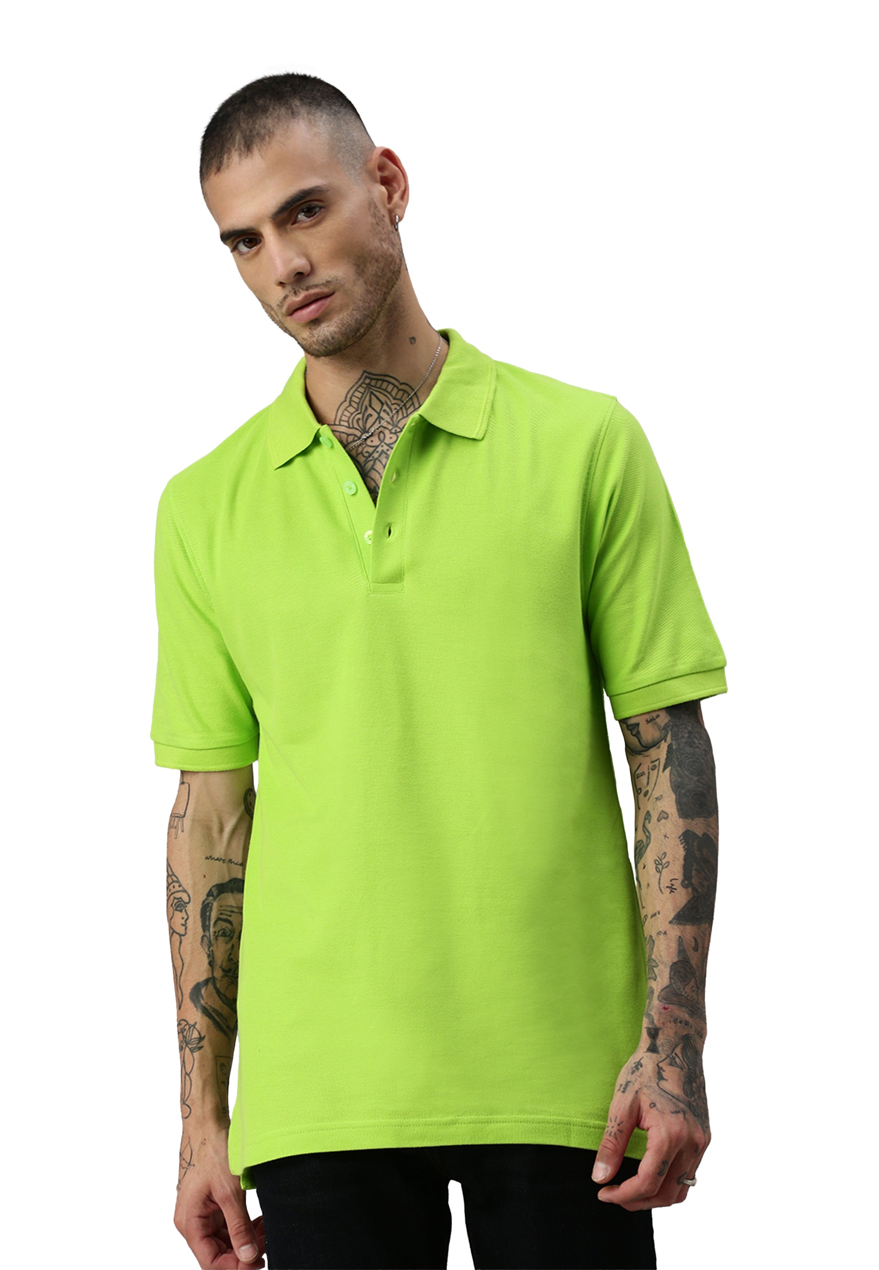 Switcher men's polo john color/lime