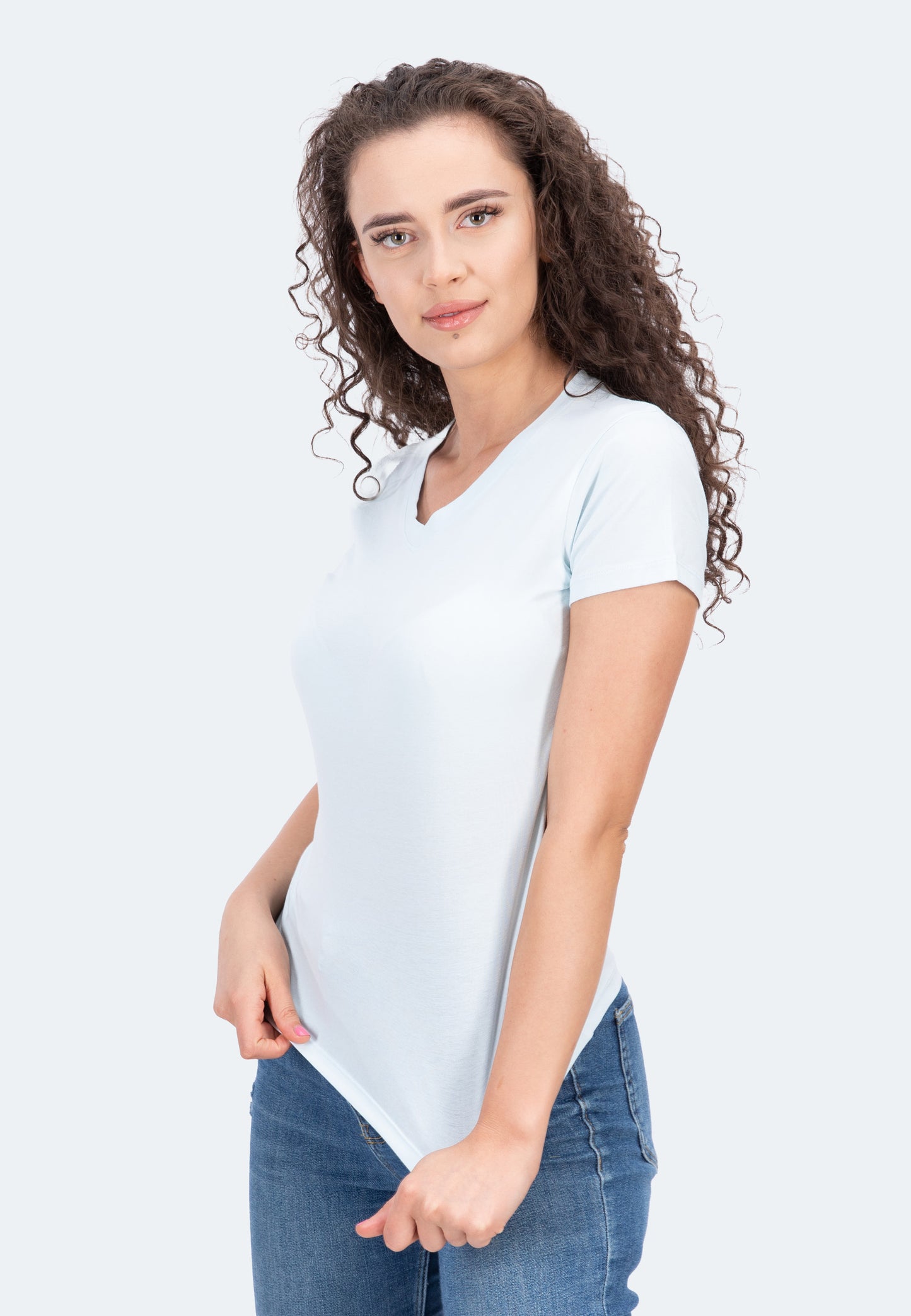 Stretch T-shirt V-neck Giorgia