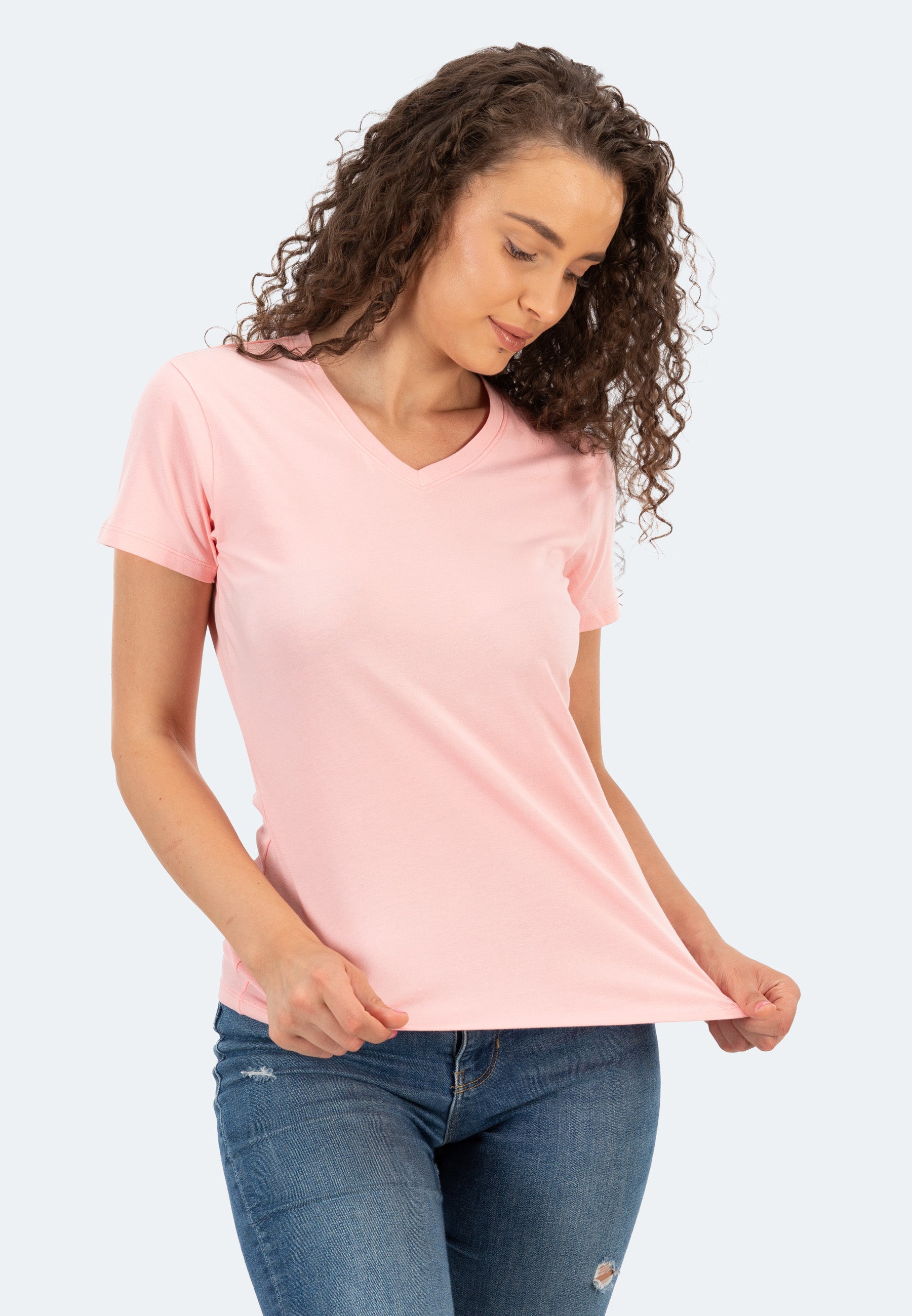 Stretch T-shirt V-neck Giorgia