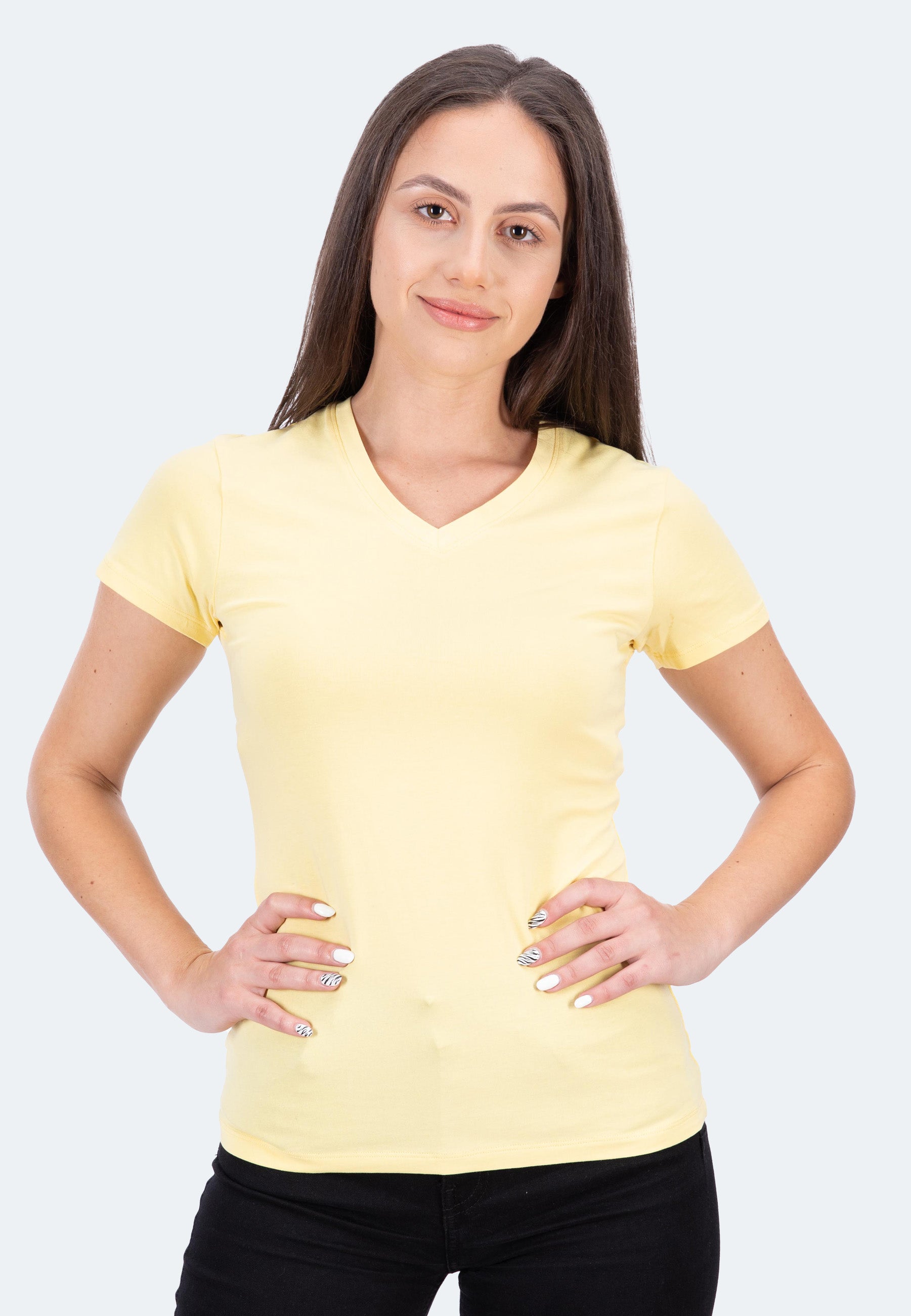Stretch T-shirt V-neck Giorgia