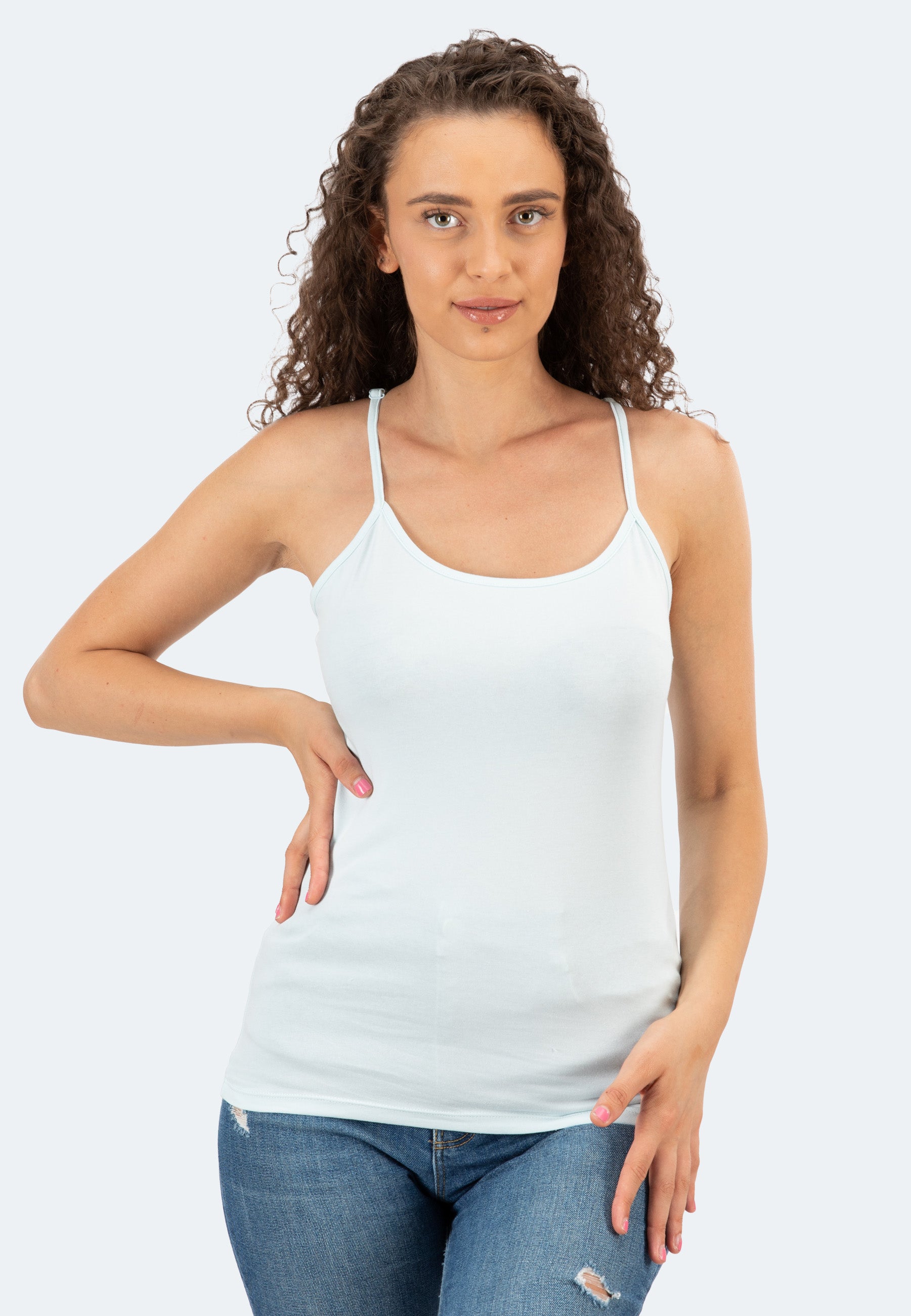 Stretch spaghetti top Muriel