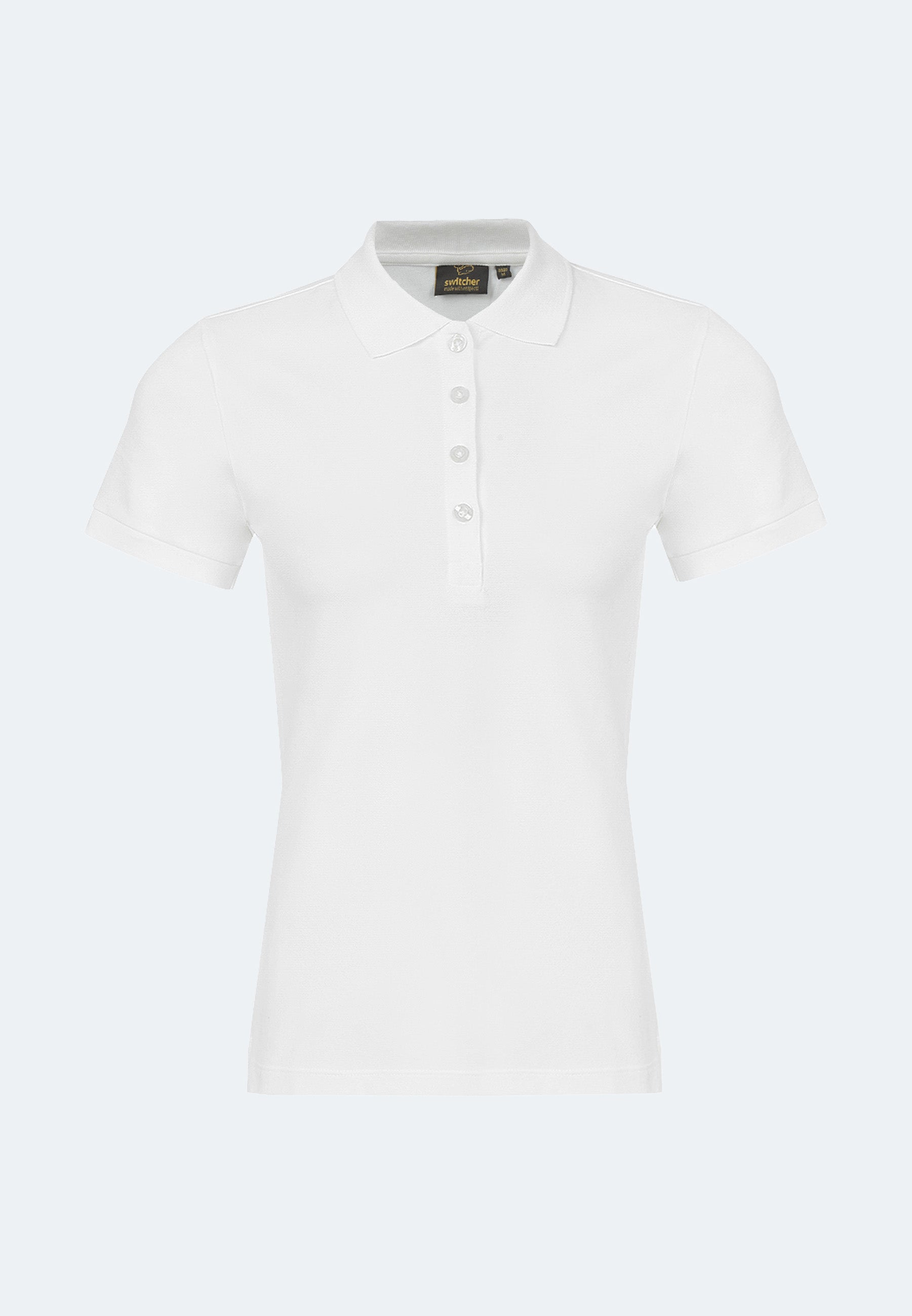 Stretch organic piqué polo shirt Stacy