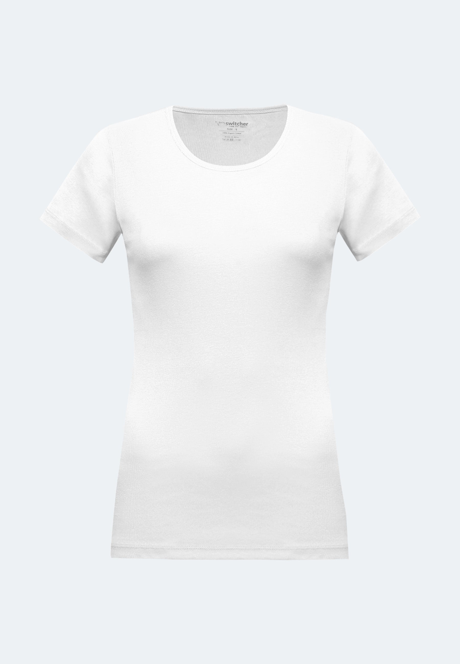 Round neck ribbed T-shirt Sally