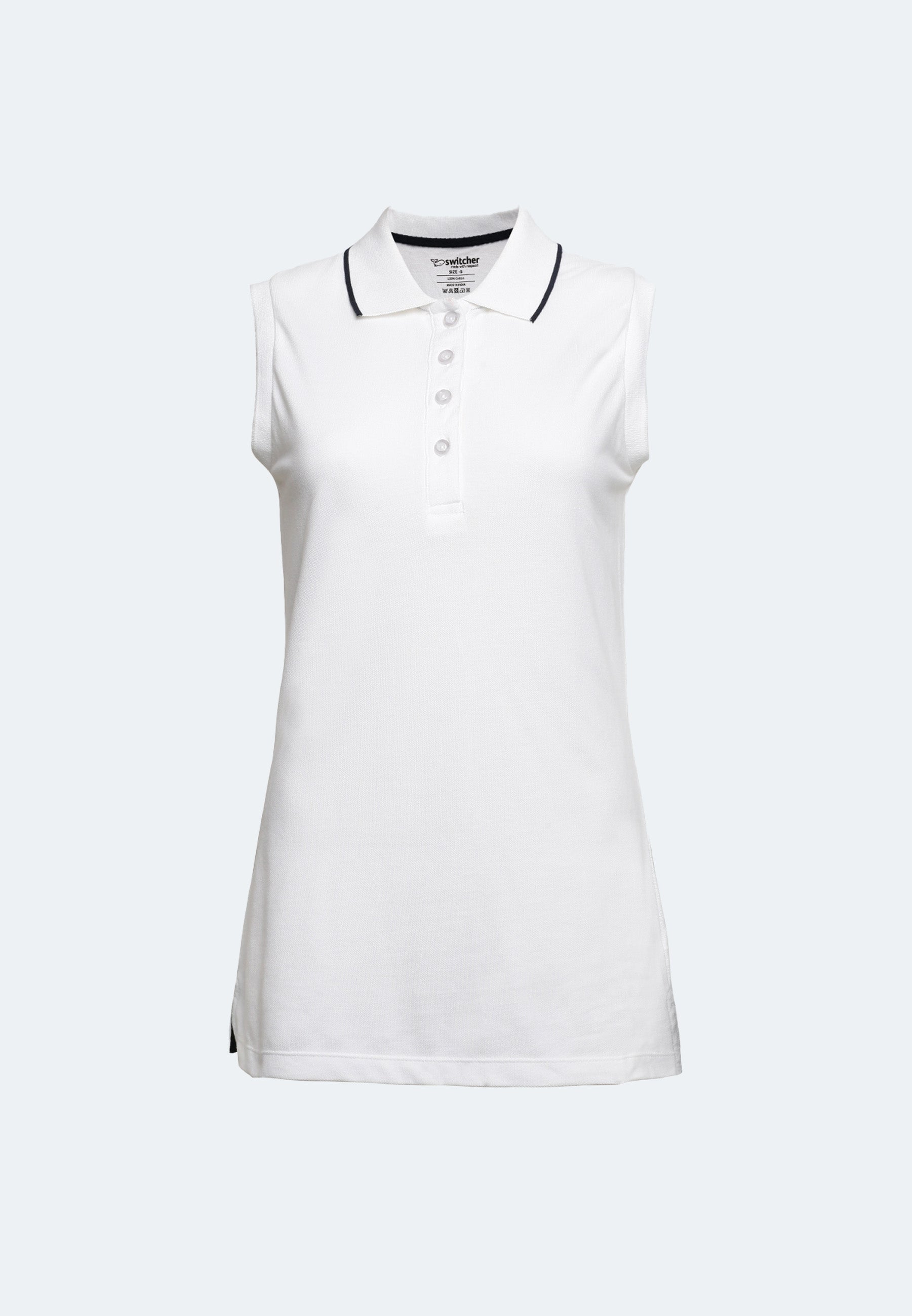 Sleeveless Airtex polo shirt Gabriela