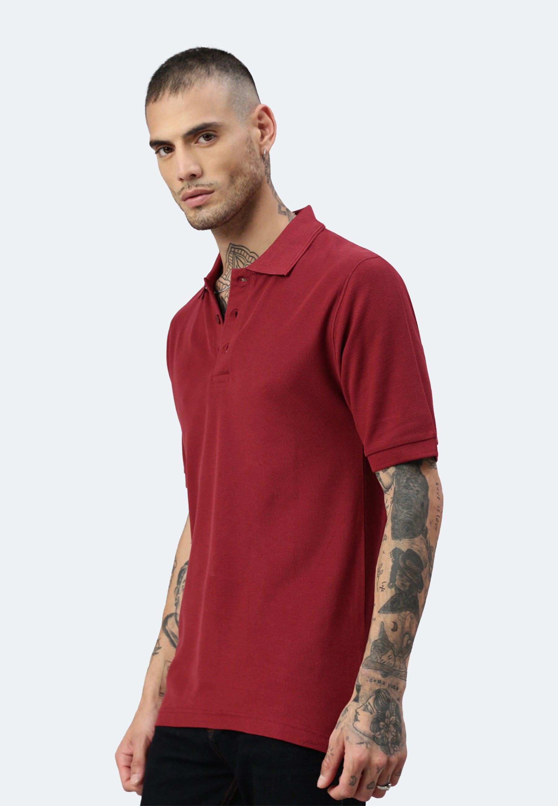 Switcher men's polo john color/burgundy
