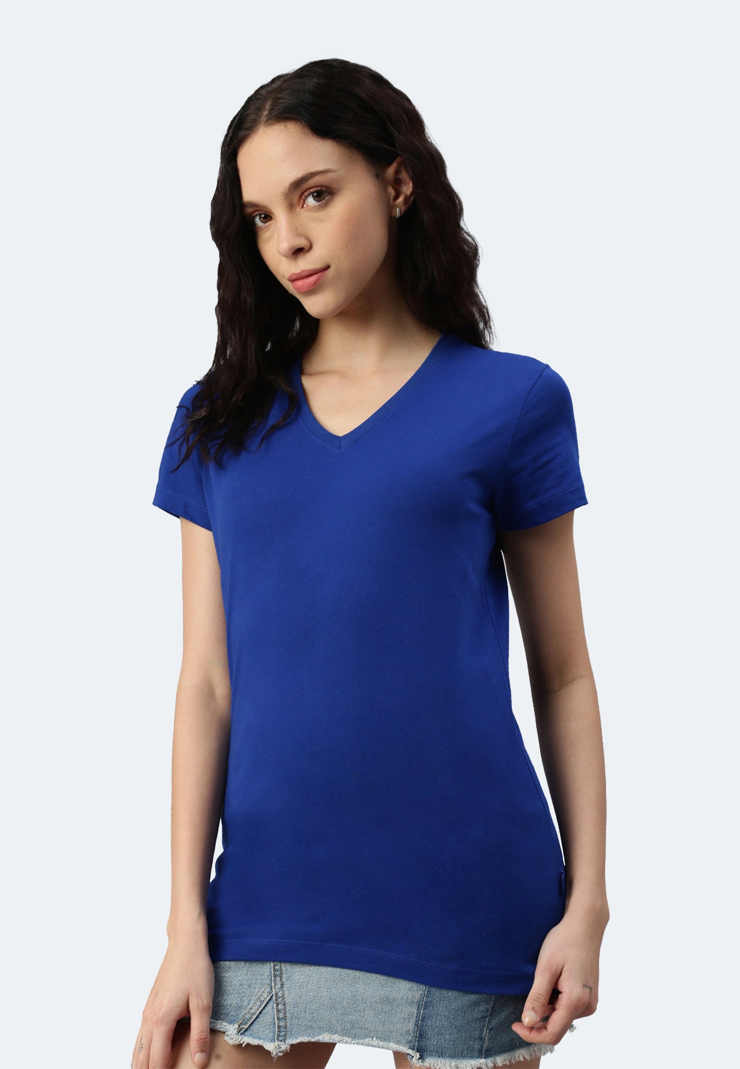 Switcher shirt Lady whale color/259 ocean