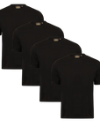 4-pack regular T-shirt black BobII 2018