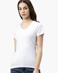 Ribbed T-shirt V-neck Efia 2855