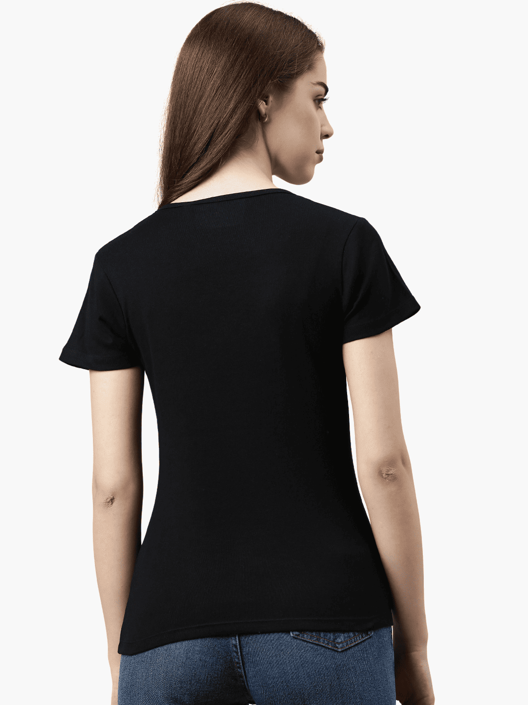 Ribbed T-shirt V-neck Efia 2855