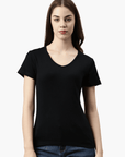 Ribbed T-shirt V-neck Efia 2855