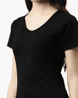 Ribbed T-shirt V-neck Efia 2855