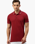 Contrast polo with elastane Ben 4002