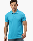 Contrast polo with elastane Ben 4002