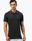 Contrast polo with elastane Ben 4002