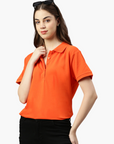 Stretch organic piqué polo shirt Stacy 4030