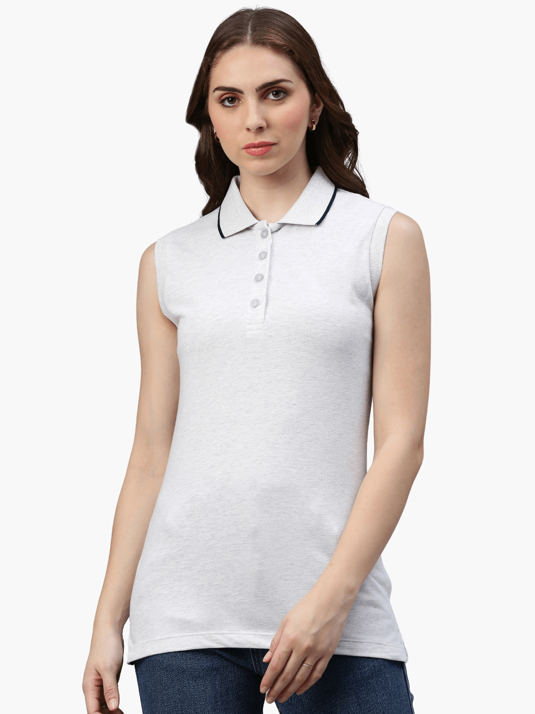 Sleeveless Airtex polo shirt Gabriela 4031