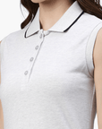 Sleeveless Airtex polo shirt Gabriela 4031