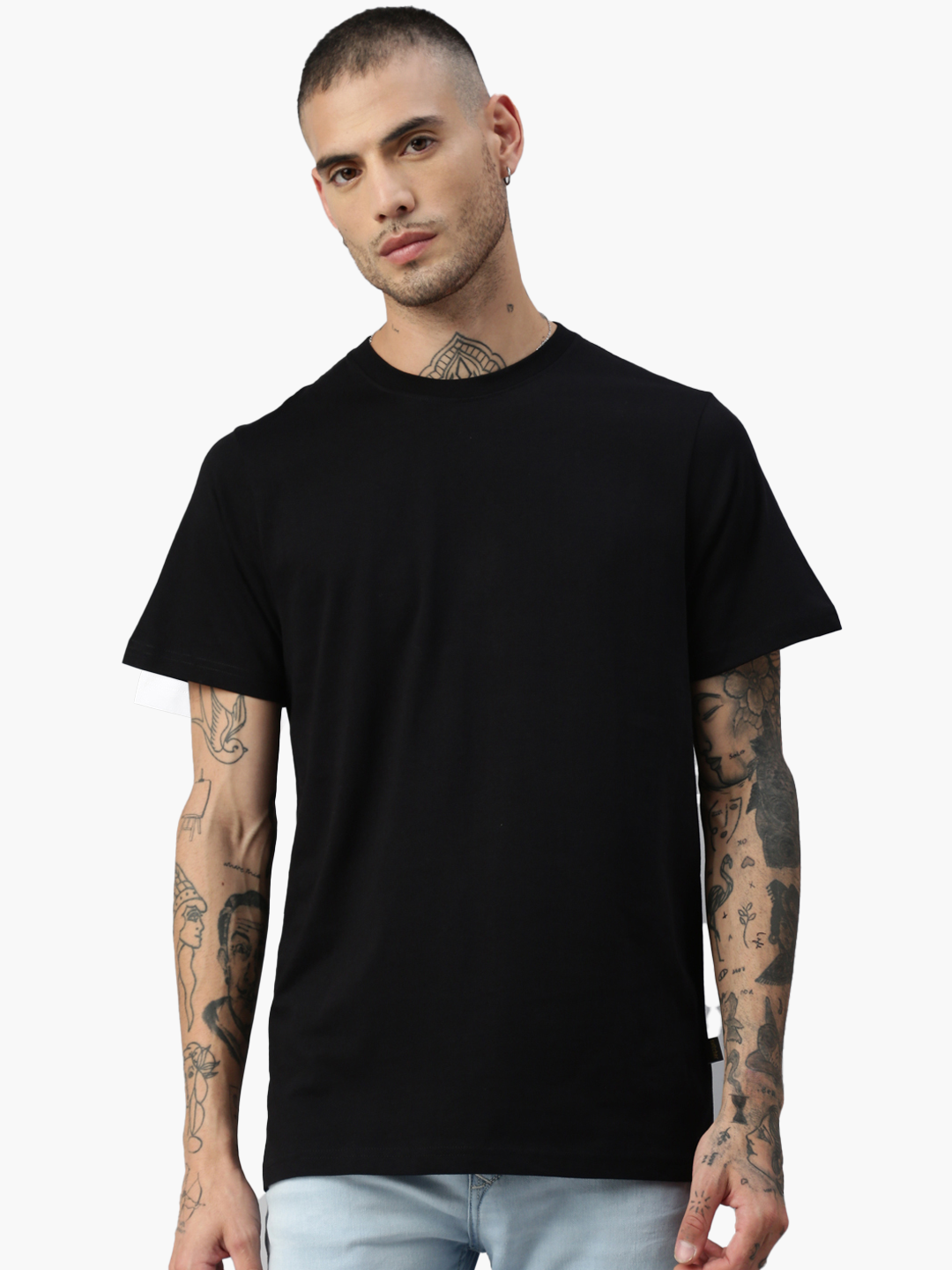 4-pack regular T-shirt black BobII 2018