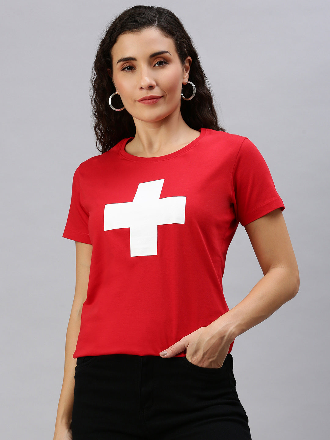 Helvetica T-Shirt Ladies V-Neck 2035