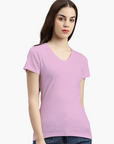 Ribbed T-shirt V-neck Efia 2855