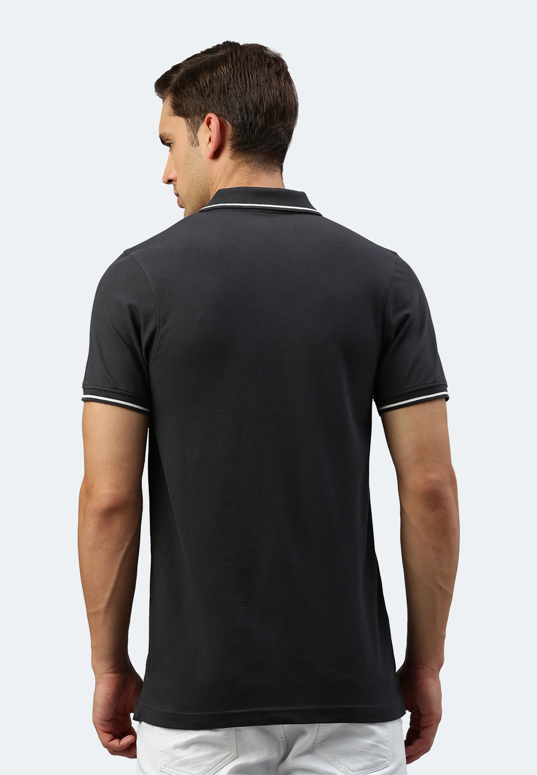 Contrast polo with elastane Ben