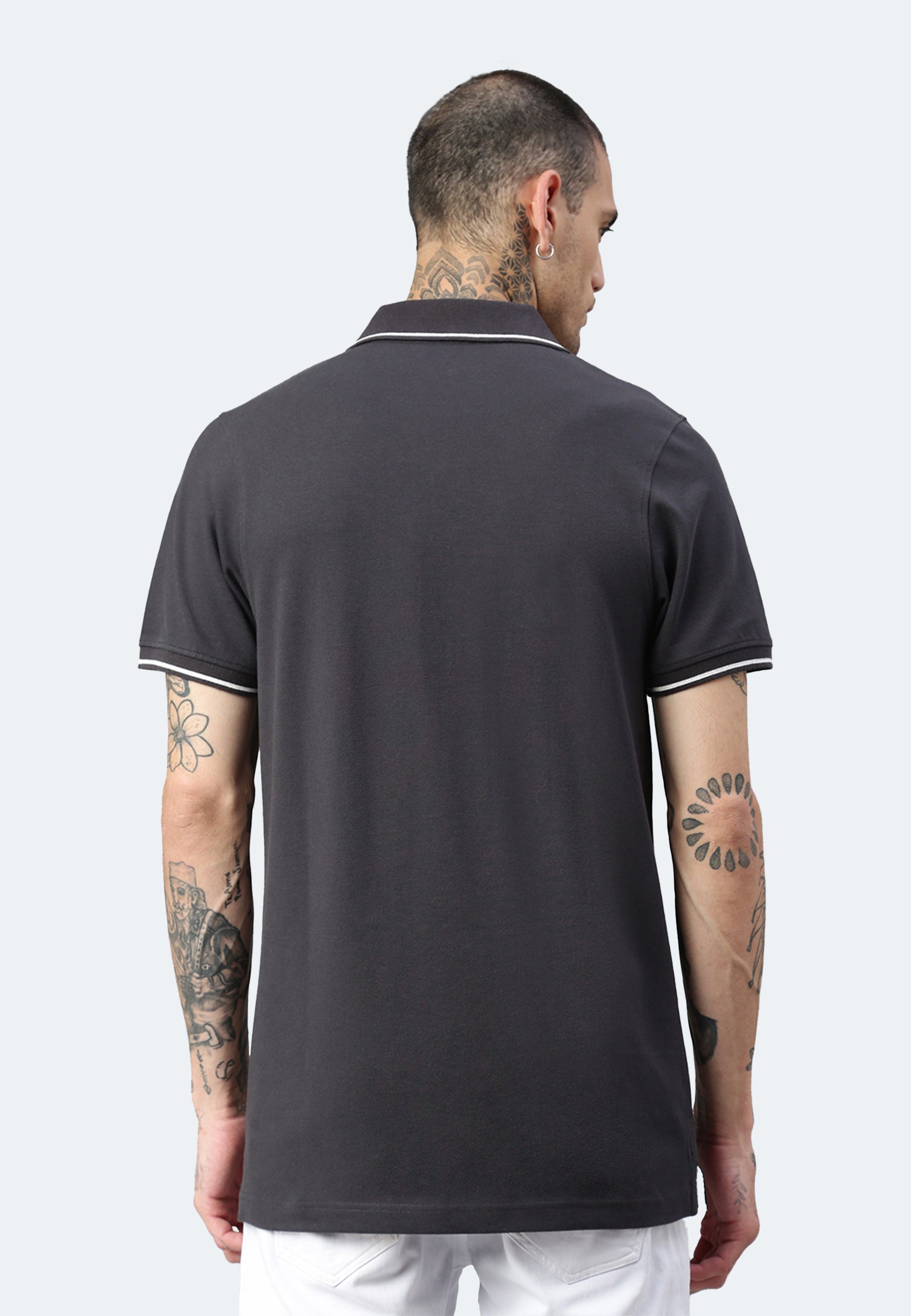 Contrast polo with elastane Ben