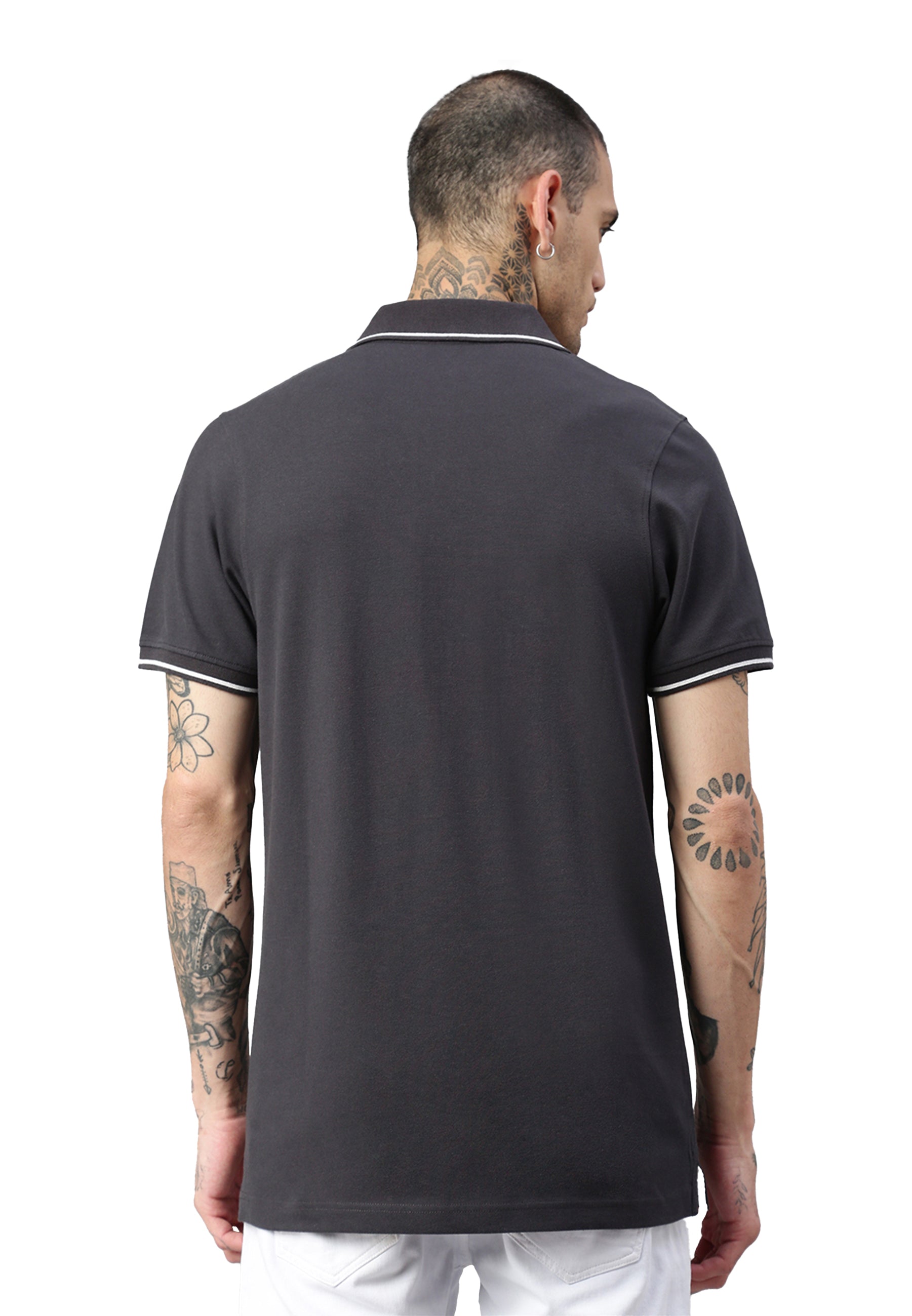 Contrast polo with elastane Ben