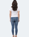 Ribbed T-shirt V-neck Efia