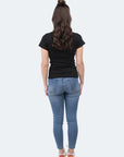 Ribbed T-shirt V-neck Efia