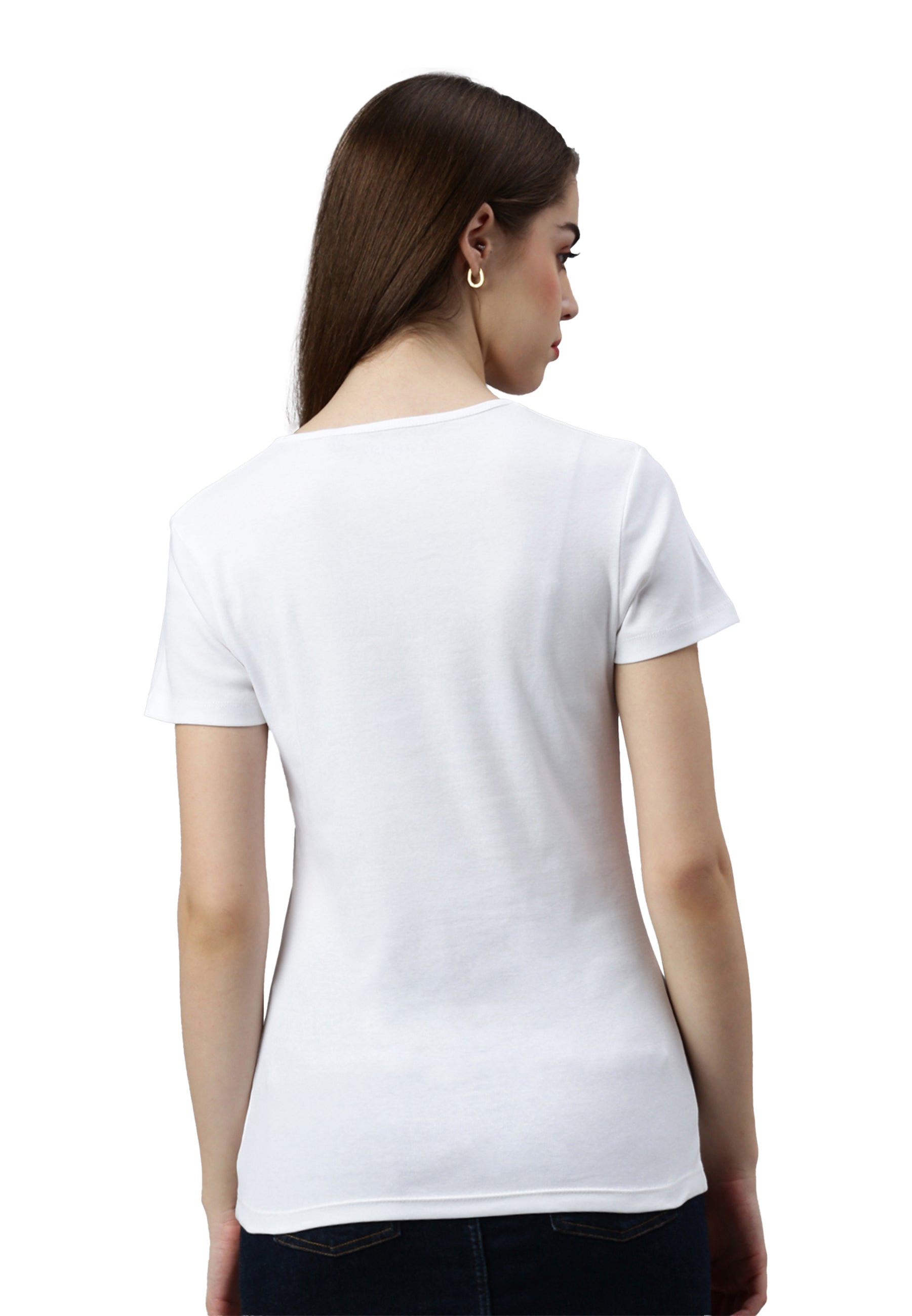 Round neck ribbed T-shirt Sally