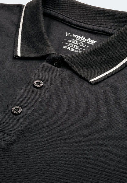 Switcher men's polo ben color/410 arsenic