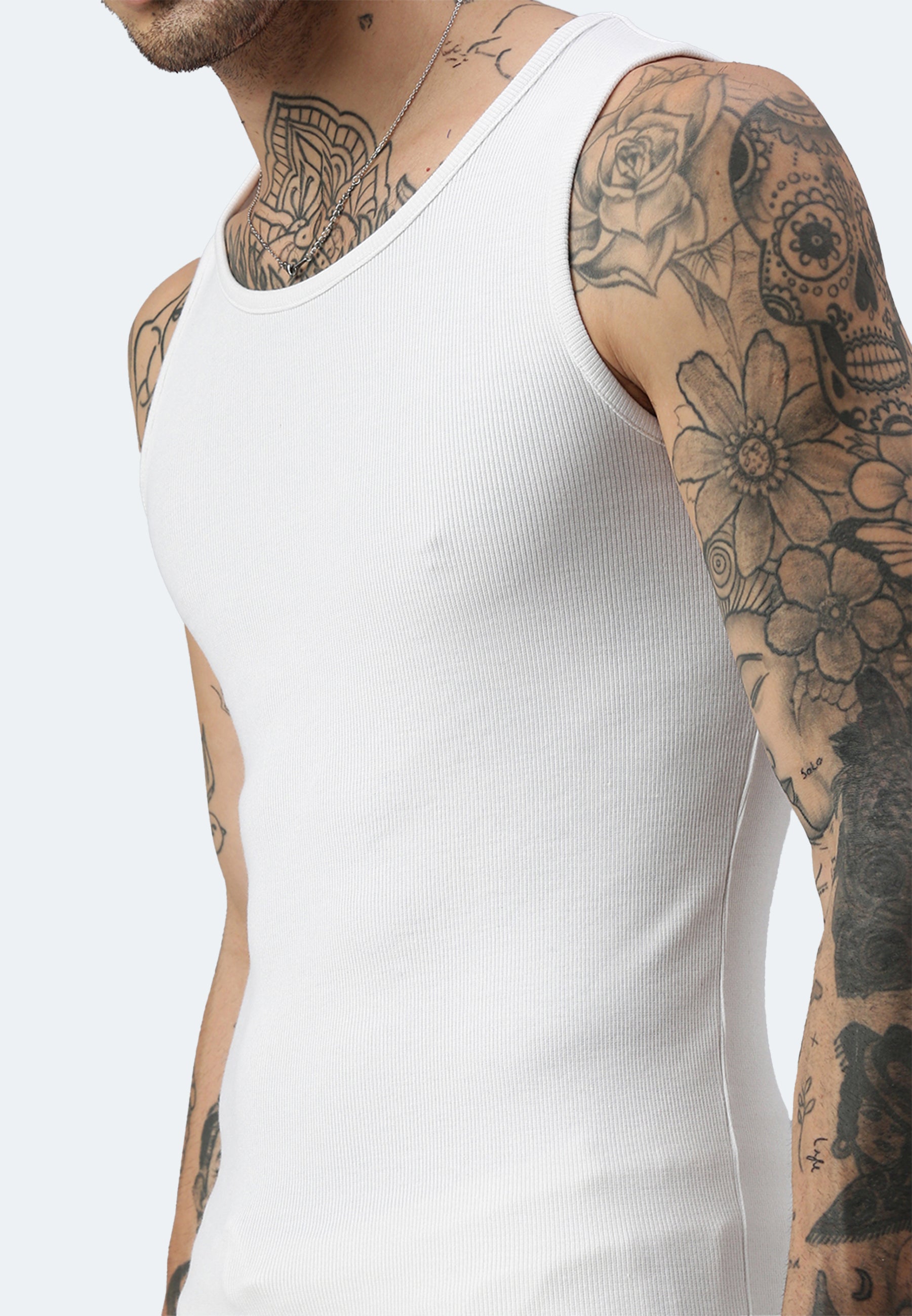 Men's ribbed tank top made from organic cotton Silvester