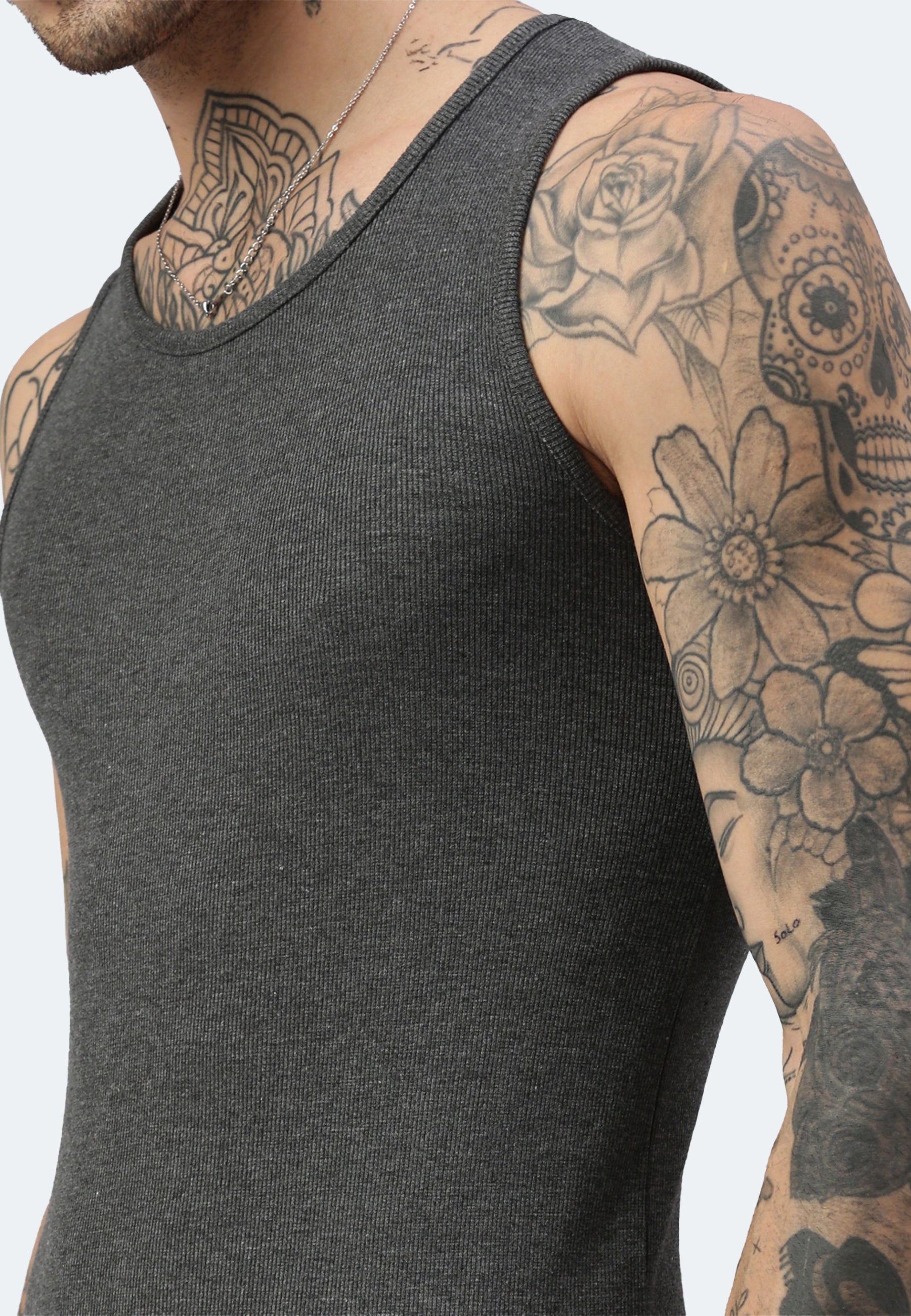 Men's ribbed tank top made from organic cotton Silvester