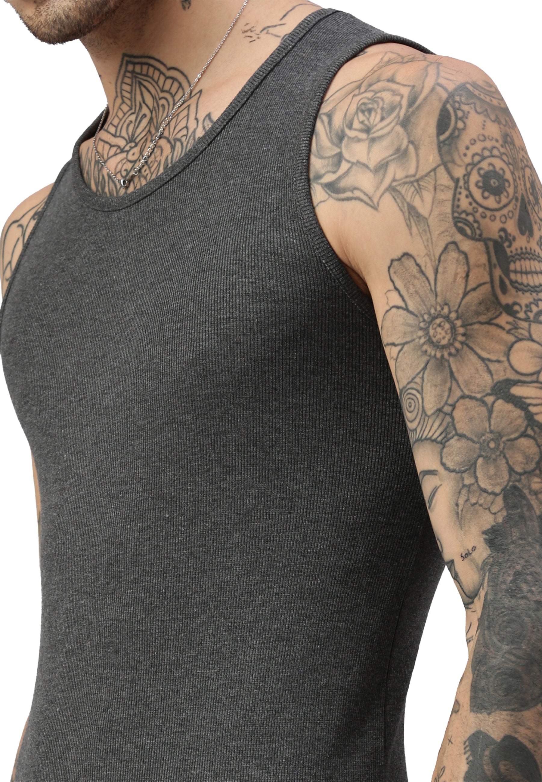 Men's ribbed tank top made from organic cotton Silvester