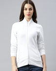 women's mia organic cotton jacket blanc front