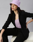 women's mia organic cotton jacket noir front