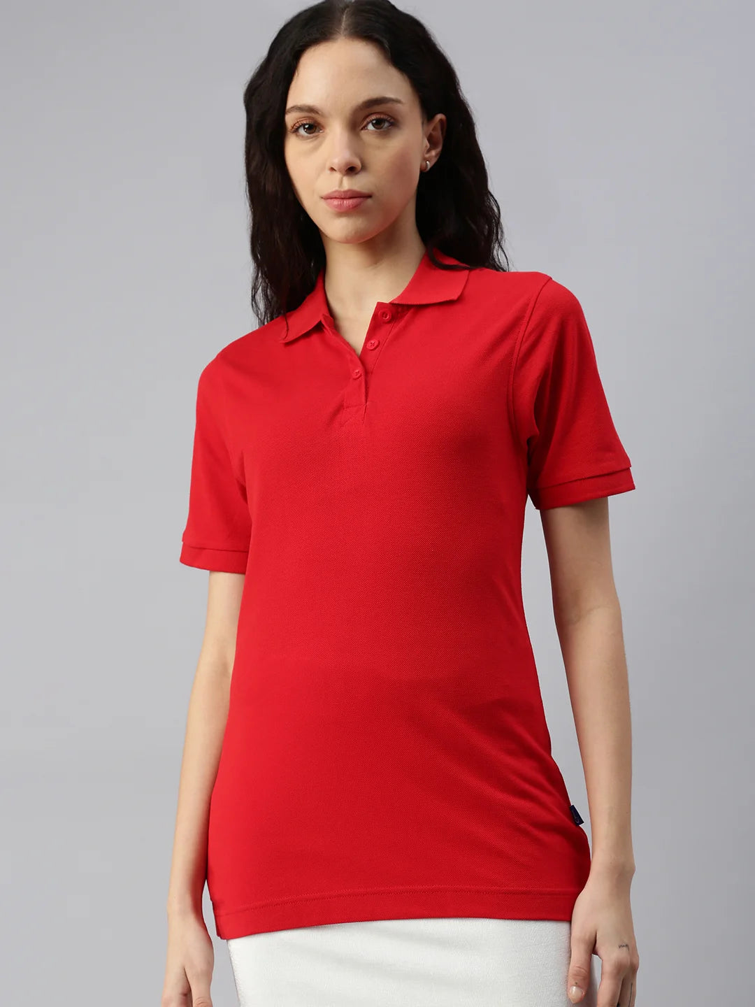 womens rouge cotton polo shirt