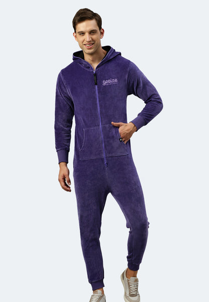 Switcher jumpsuit geeleevelvet color/734 violin