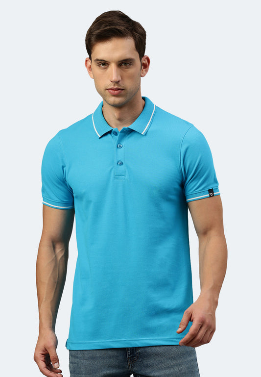 Contrast polo with elastane Ben