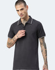 Contrast polo with elastane Ben