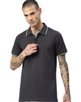 Contrast polo with elastane Ben