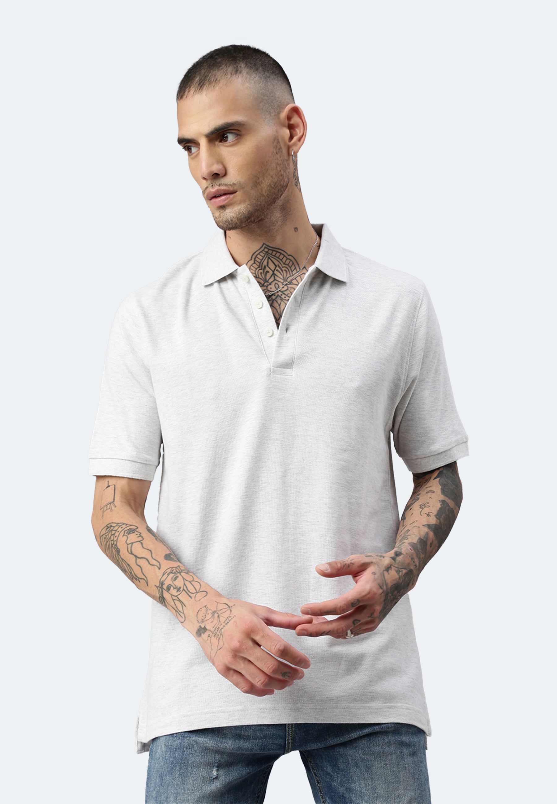 Switcher men's polo john color/blanc chine