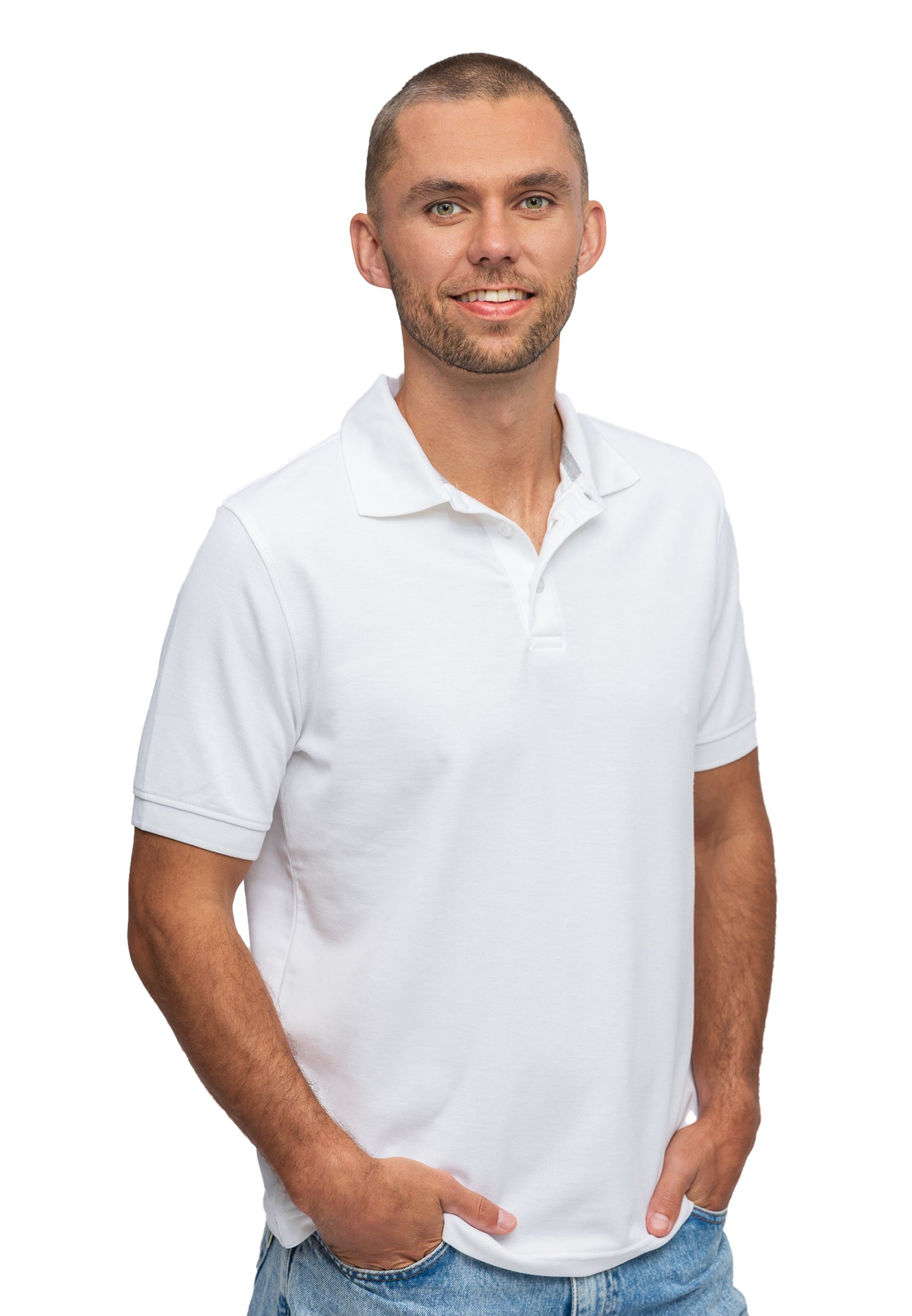 Switcher men's polo john color/1 blanc
