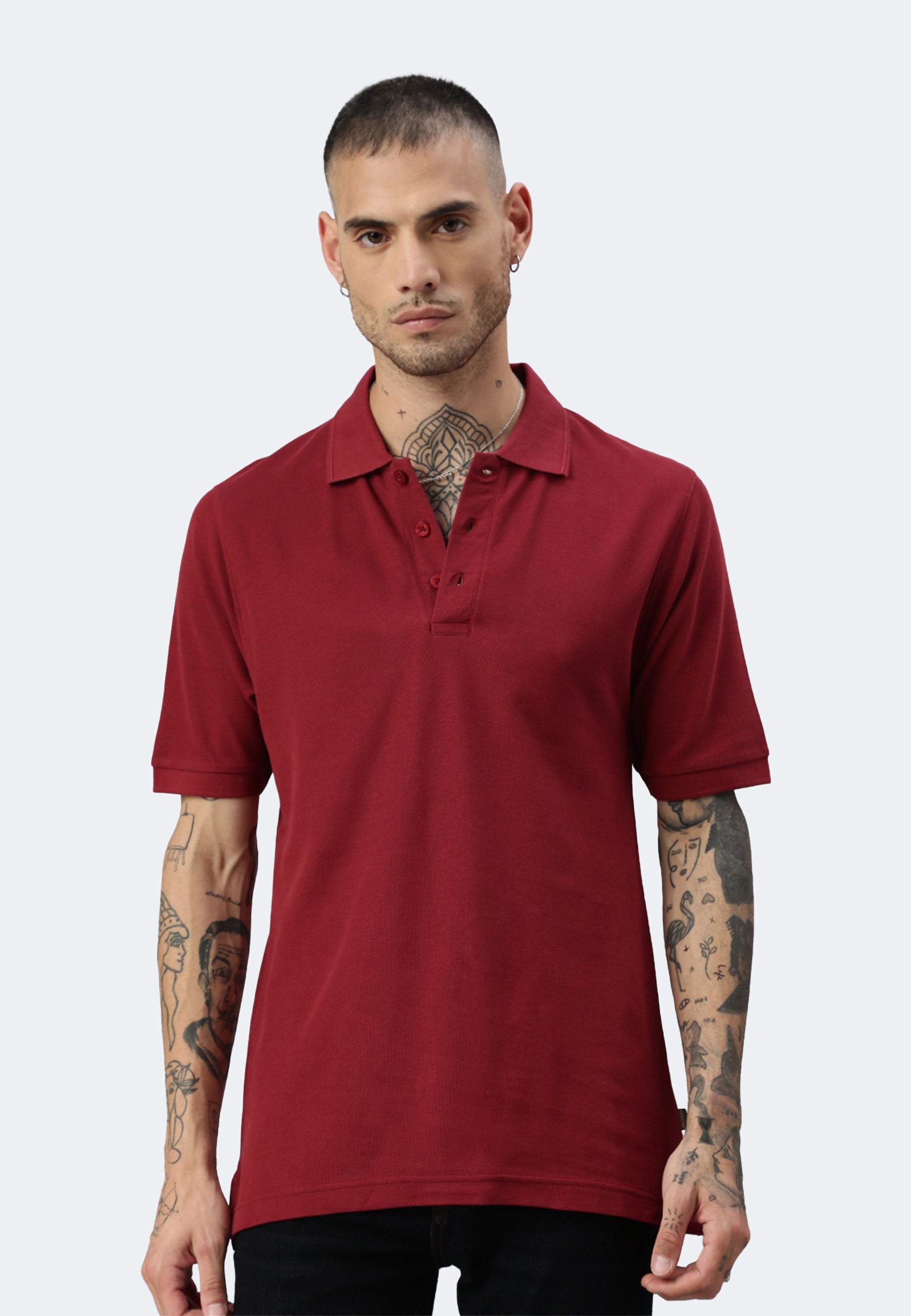 Switcher men's polo john color/burgundy