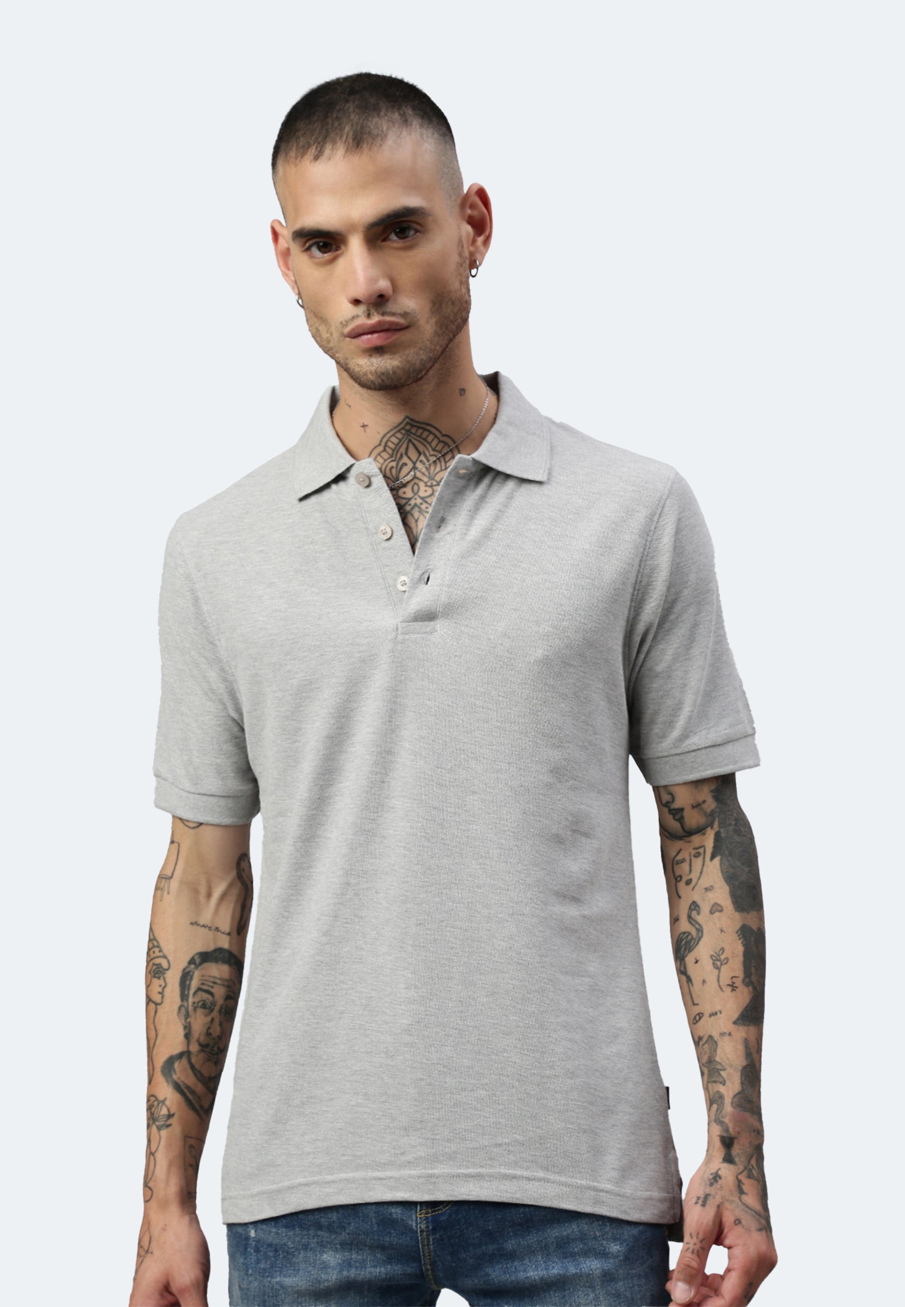 Switcher men's polo john color/gris chine