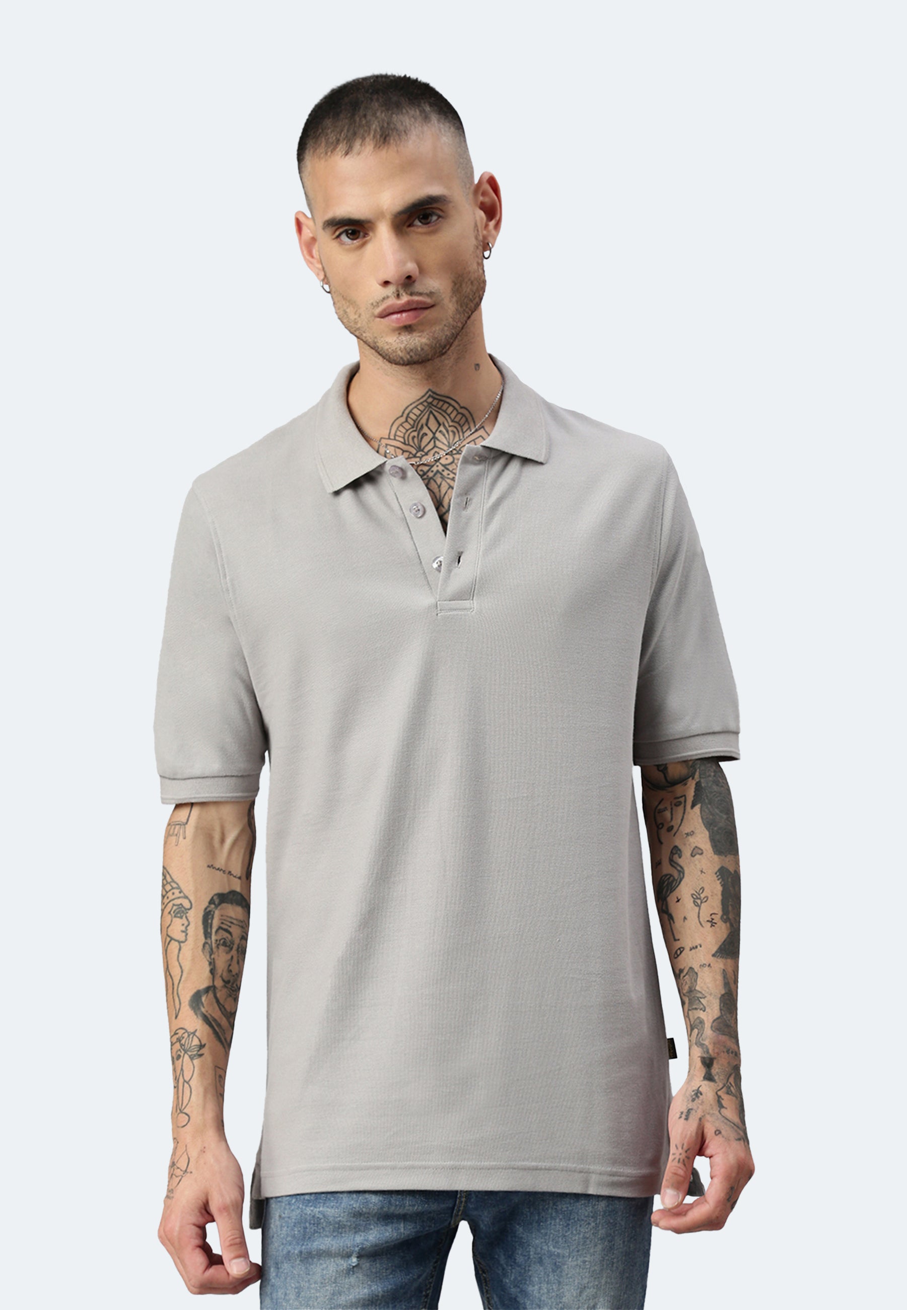 Switcher men's polo john color/gris fonce